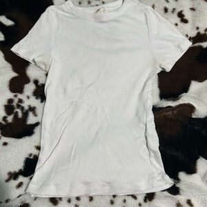 H&M Cream Short Sleeve Top